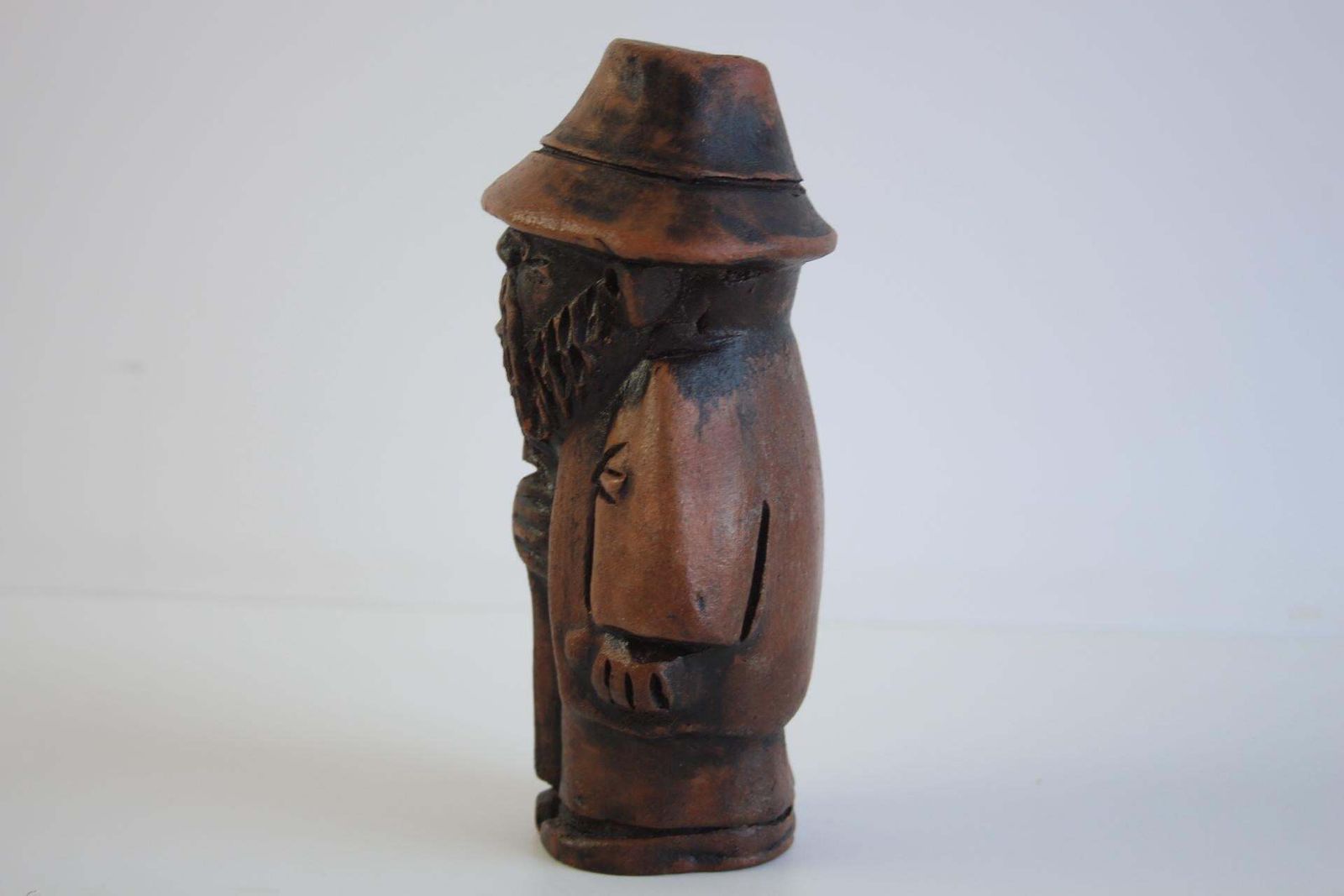 Signed Wooden Folk Art Figurine By S. Wodynski, Central Europe, Ca. 1970s photo for sale