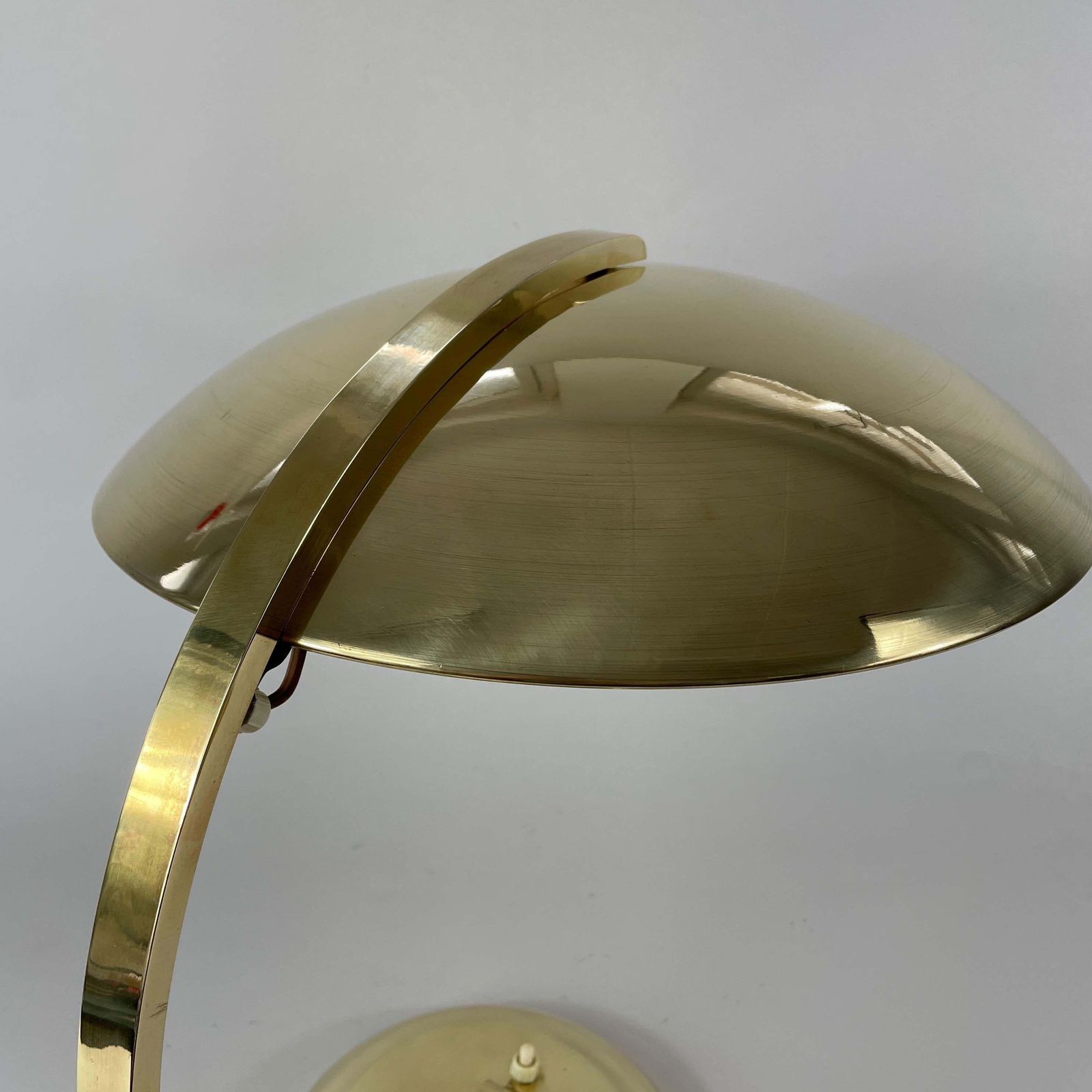 Lighting Art Deco Bauhaus Brass Table Lamp Gleibo By Hillebrand, Germany 1930s photo