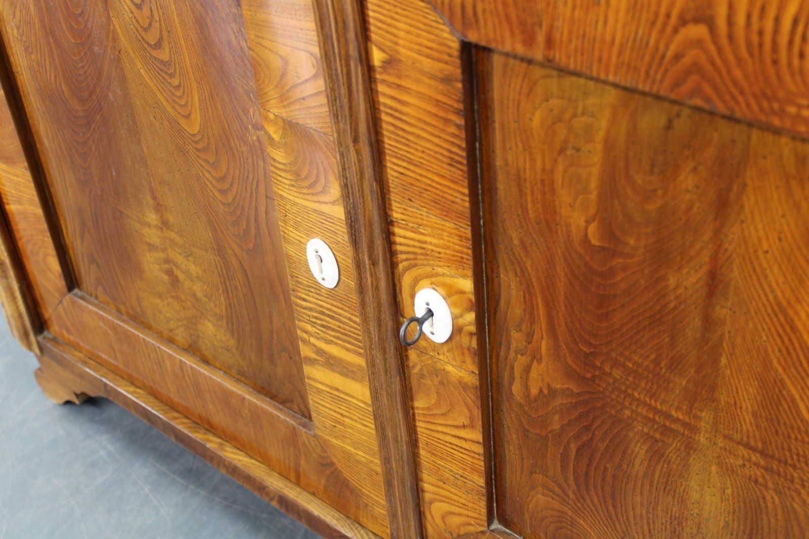 photo furniture 1930s Antique Cabinet With Writing Area In Walnut Finish, Czechoslovakia