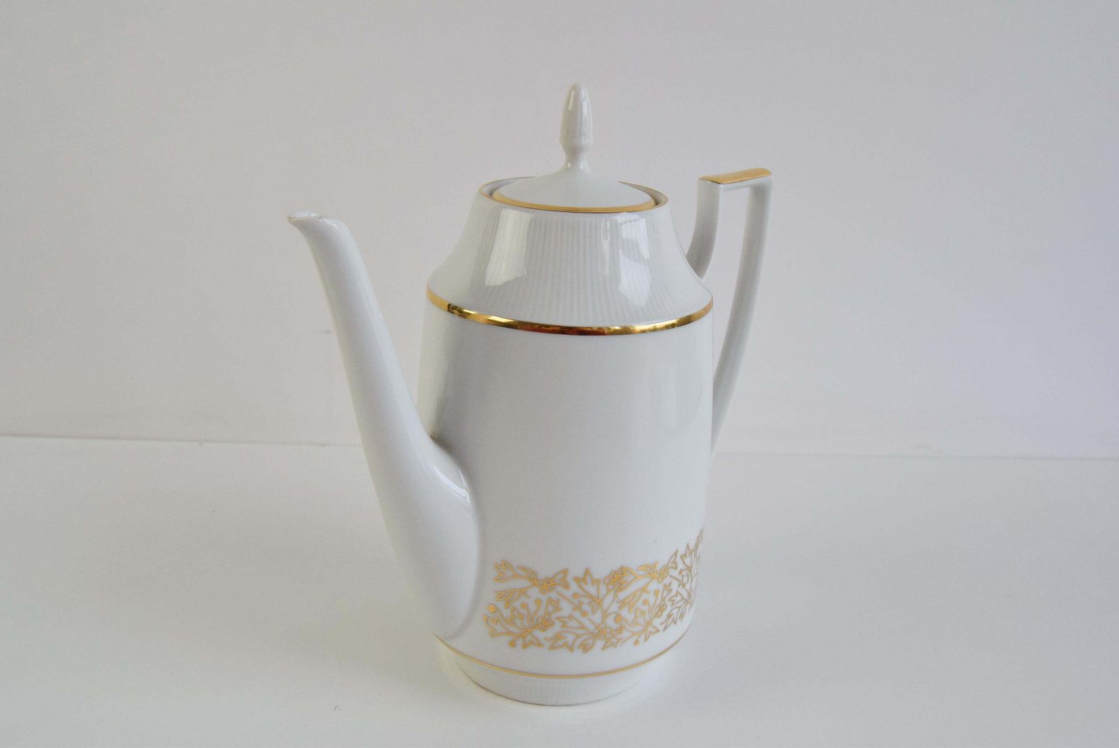 Home Decor Mid Century Birkenhammer Czechoslovakian Porcelain Coffee Pot, 1969 photo