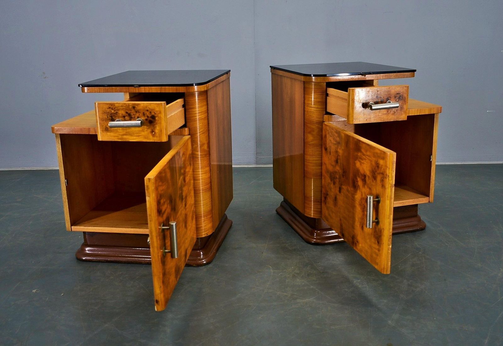 photo for sale 1942s Set Of Bedside Tables By Jindrich Halabala, Czechoslovakia