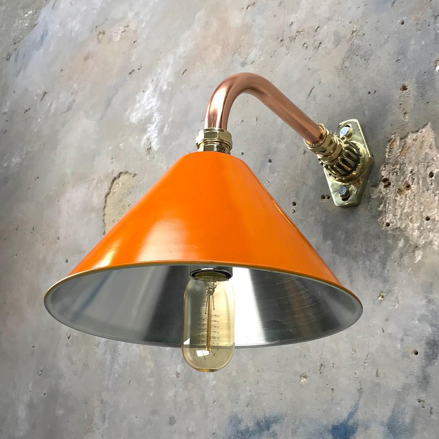 1980s Ex British Army Light Shade / Copper & Brass Cantilever, Custom Colours photo furniture