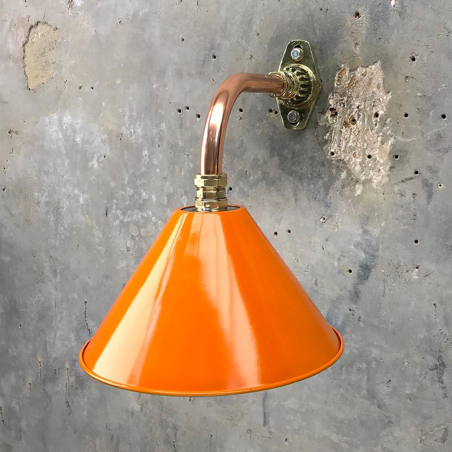 1980s Ex British Army Light Shade / Copper & Brass Cantilever, Custom Colours photo for sale