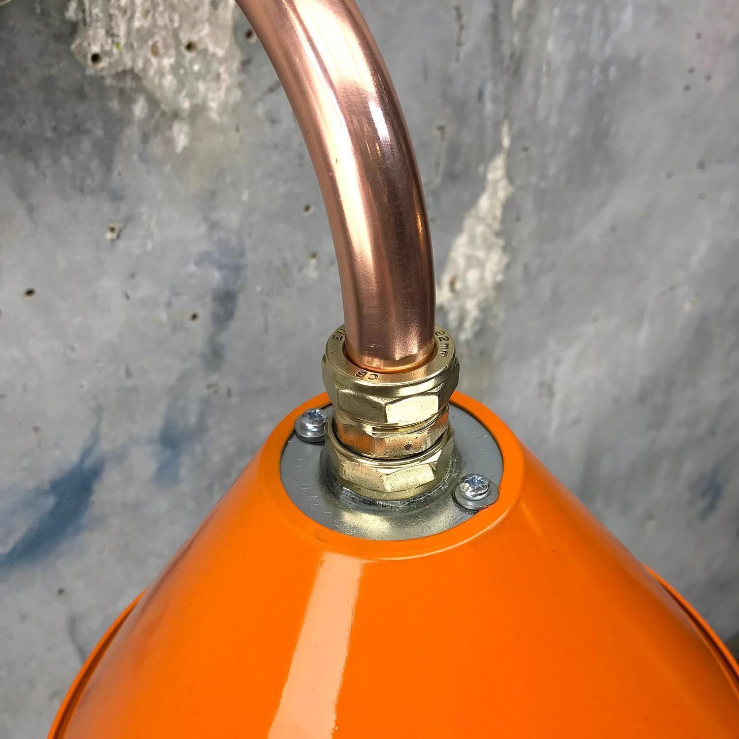 1980s Ex British Army Light Shade / Copper & Brass Cantilever, Custom Colours photo Lighting