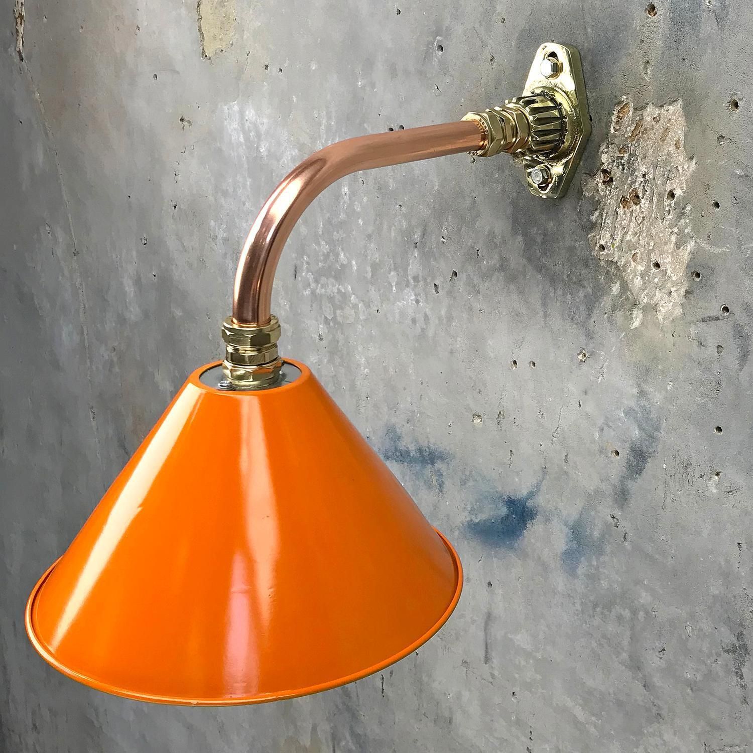 1980s Ex British Army Light Shade / Copper & Brass Cantilever, Custom Colours photo buy