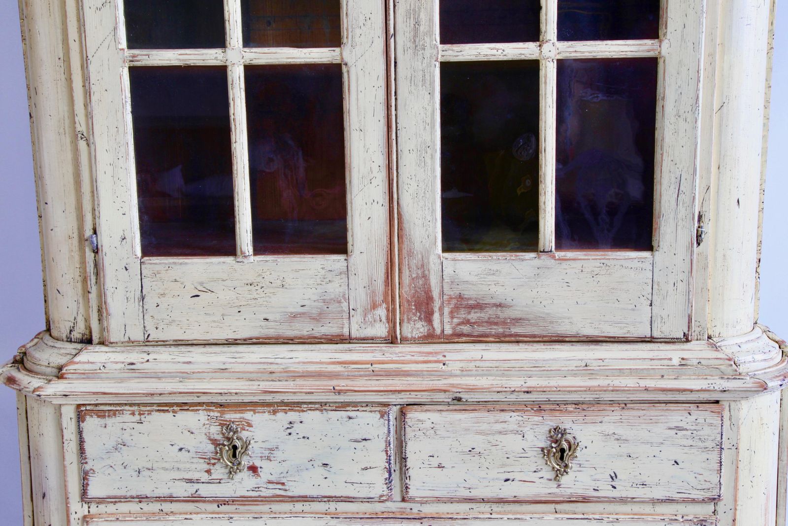 18th Century Gustavian Yellow Swedish Display Cabinet From La Maison London photo for sale