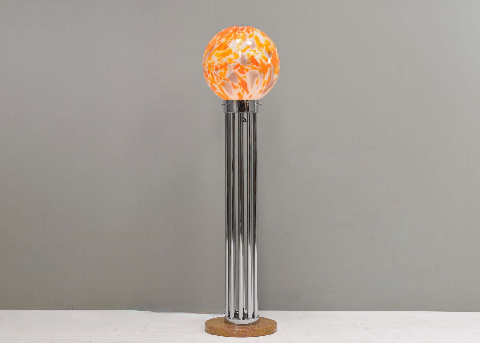 Goffredo Reggiani Globe Floor Lamp In Murano Glass And Marble  – Italy, 1970s photo buy