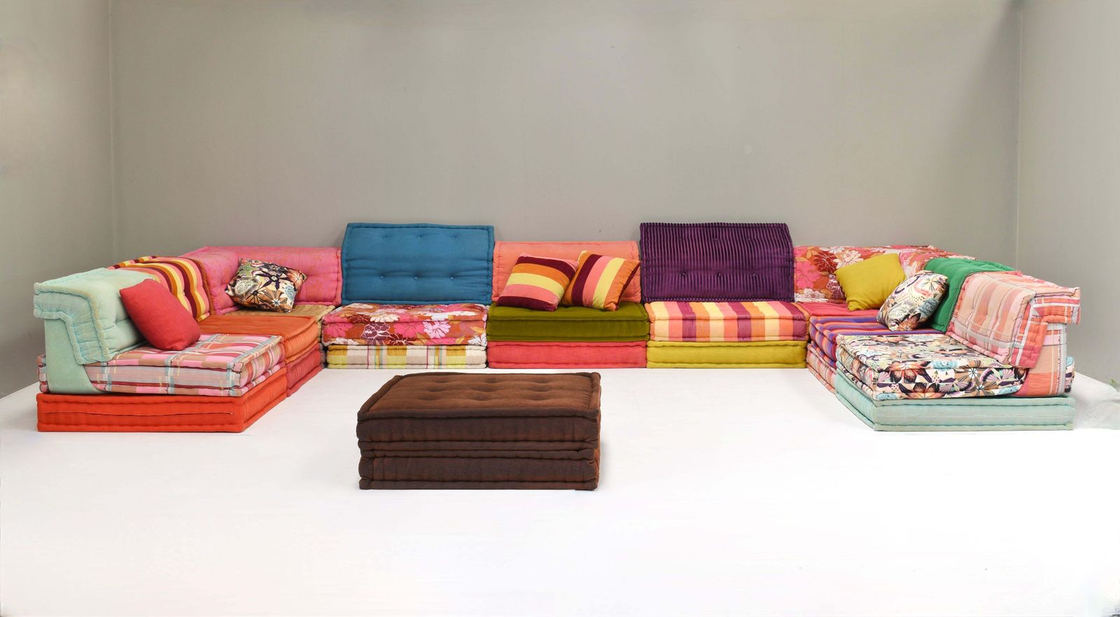 Large Mah Jong Sofa In Original Fabric By Hans Hopfer For Roche Bobois 35 Pieces photo furniture