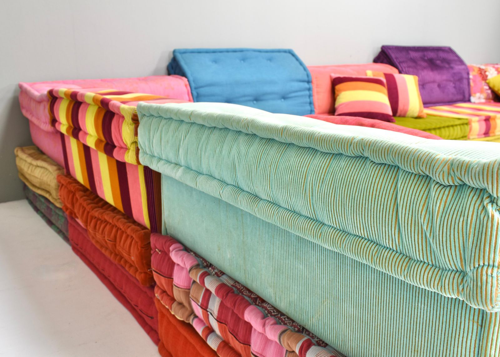 photo buy Large Mah Jong Sofa In Original Fabric By Hans Hopfer For Roche Bobois 35 Pieces