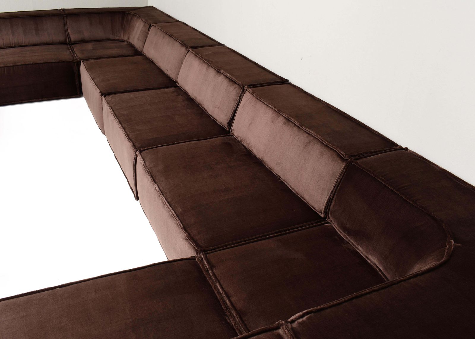 Large Cor Trio Sectional Sofa, Germany / Switzerland 1972  New Velvet Upholstery photo vinterior