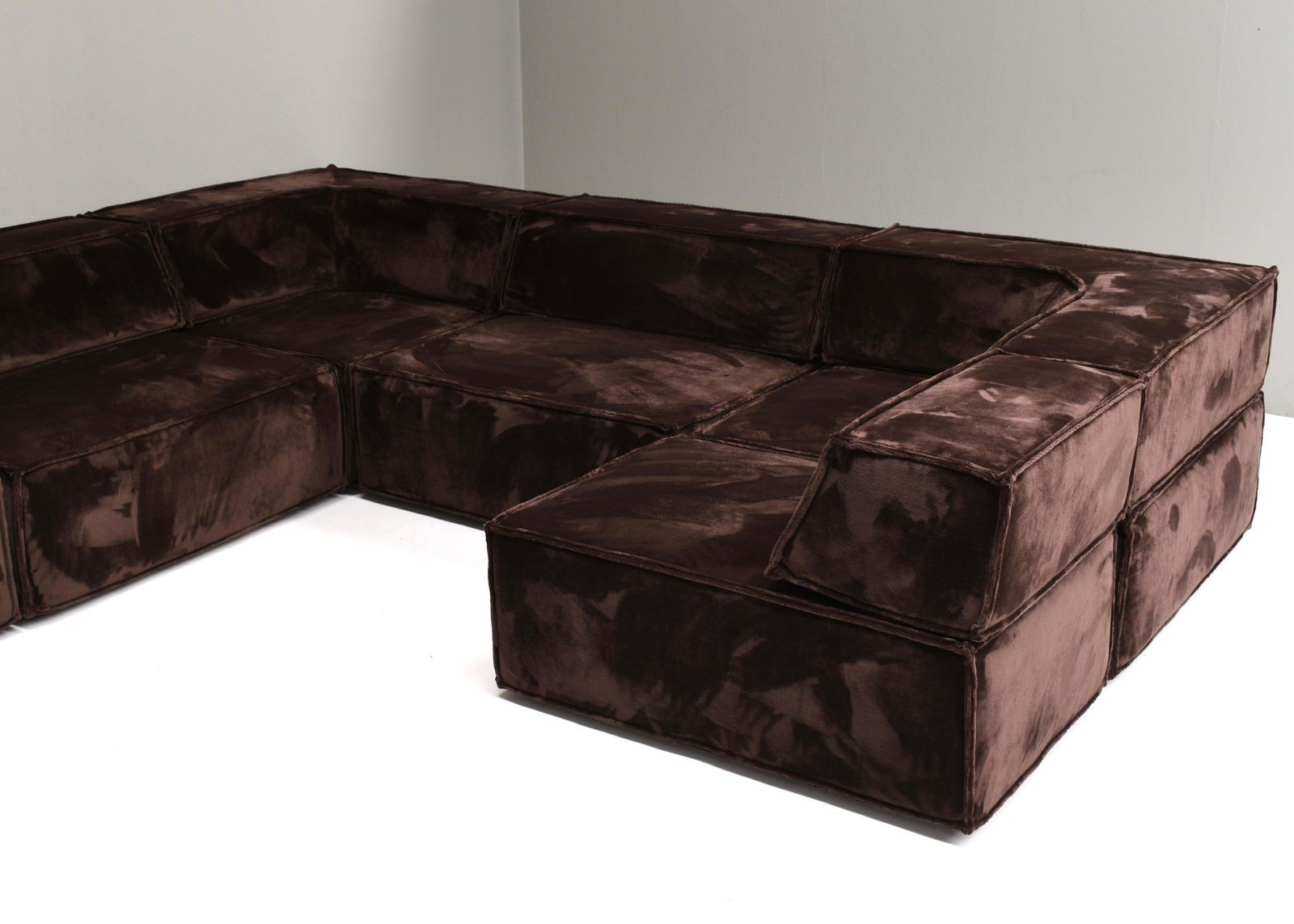 Furniture Large Cor Trio Sectional Sofa, Germany / Switzerland 1972  New Velvet Upholstery photo