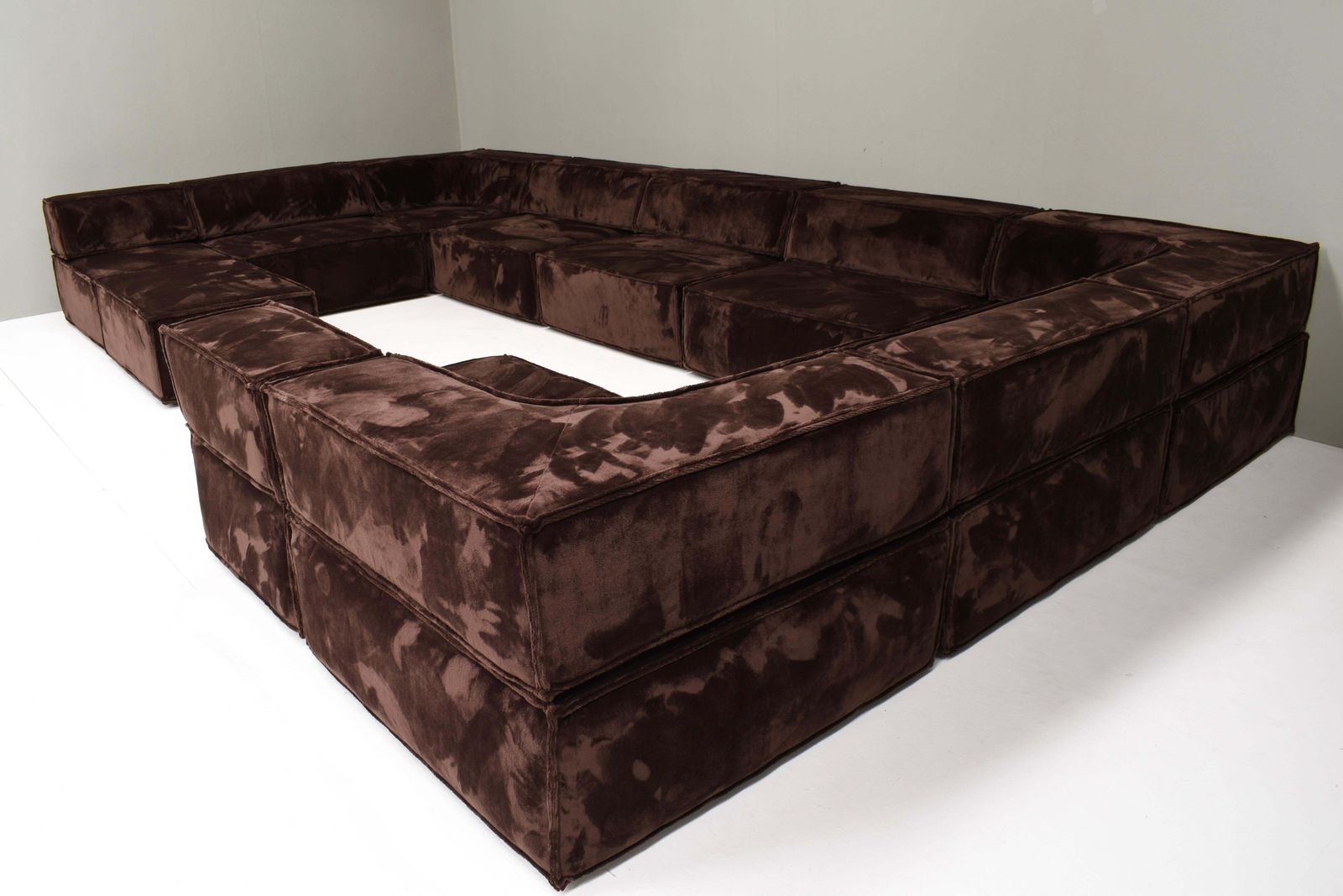 photo vinterior Large Cor Trio Sectional Sofa, Germany / Switzerland 1972  New Velvet Upholstery