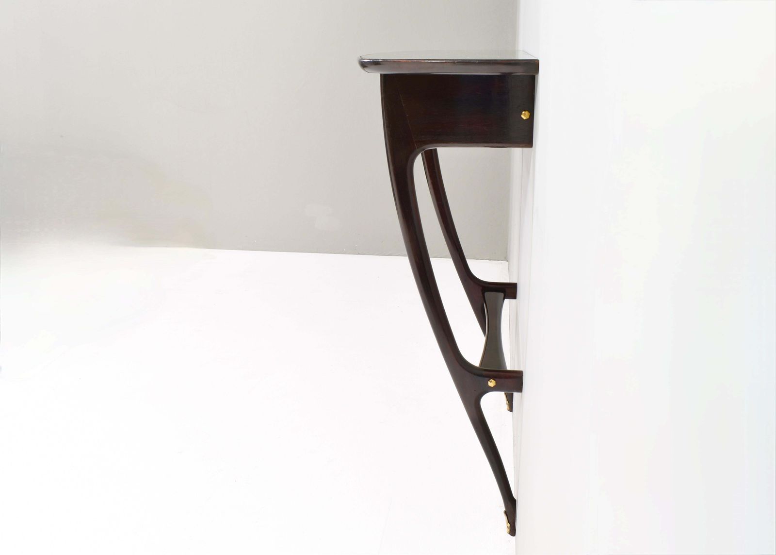 Console Table By Or In The Style Of Ico Parisi In Ebony And Glass   Italy, 1950s photo 3182.0