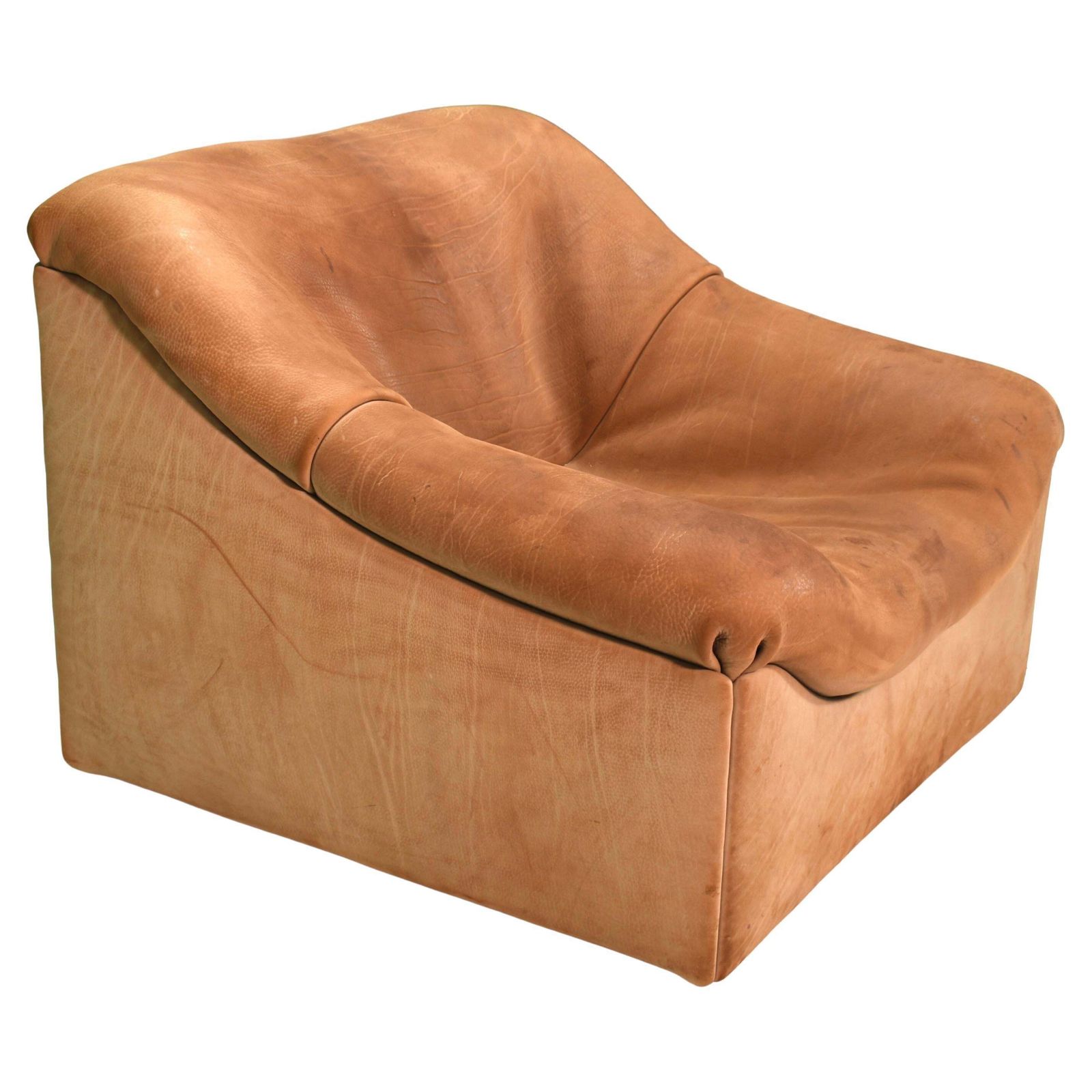 De Sede Ds46 Tan Buffalo Leather Lounge Armchair, Switzerland   1976