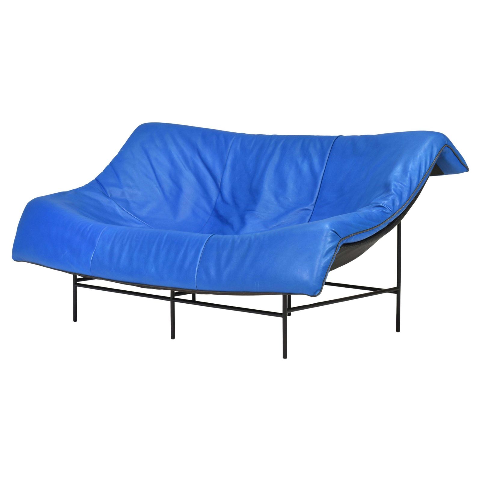 Butterfly Sofa In Leather By Gerard Van Den Berg For Montis, Netherlands, 1980's