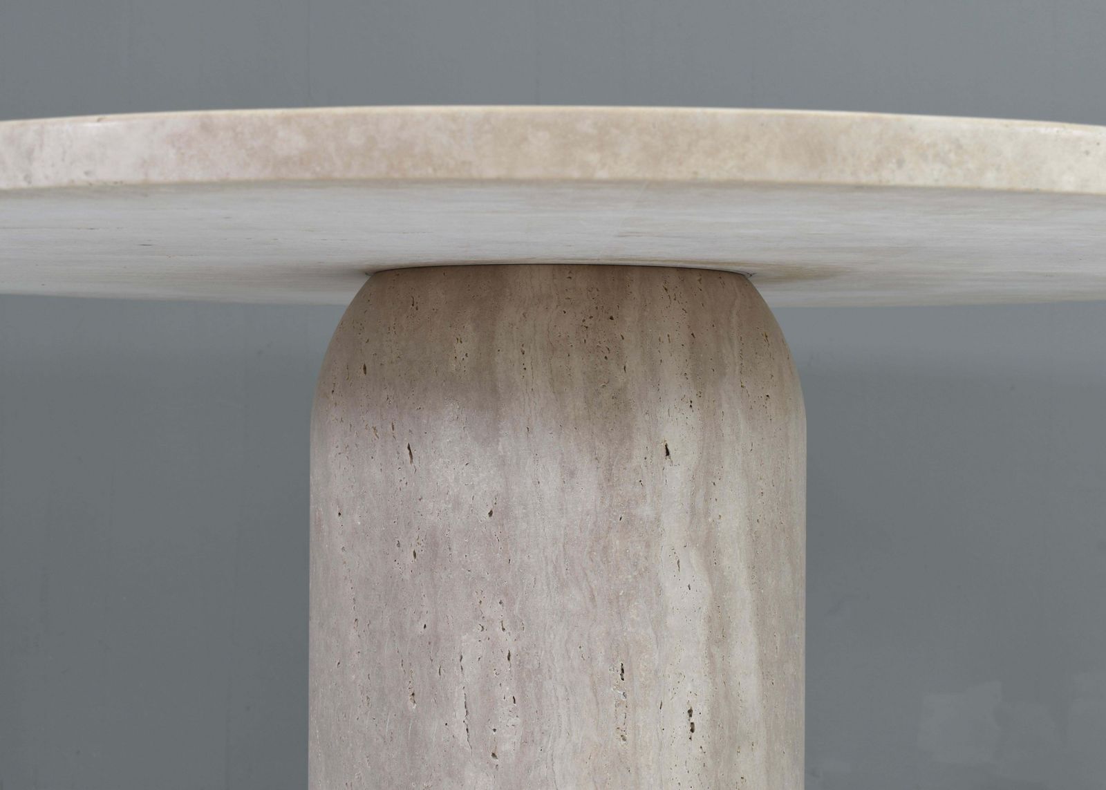 Exquisite Round Travertine Dining Table In The Manor Of Up& Up photo buy