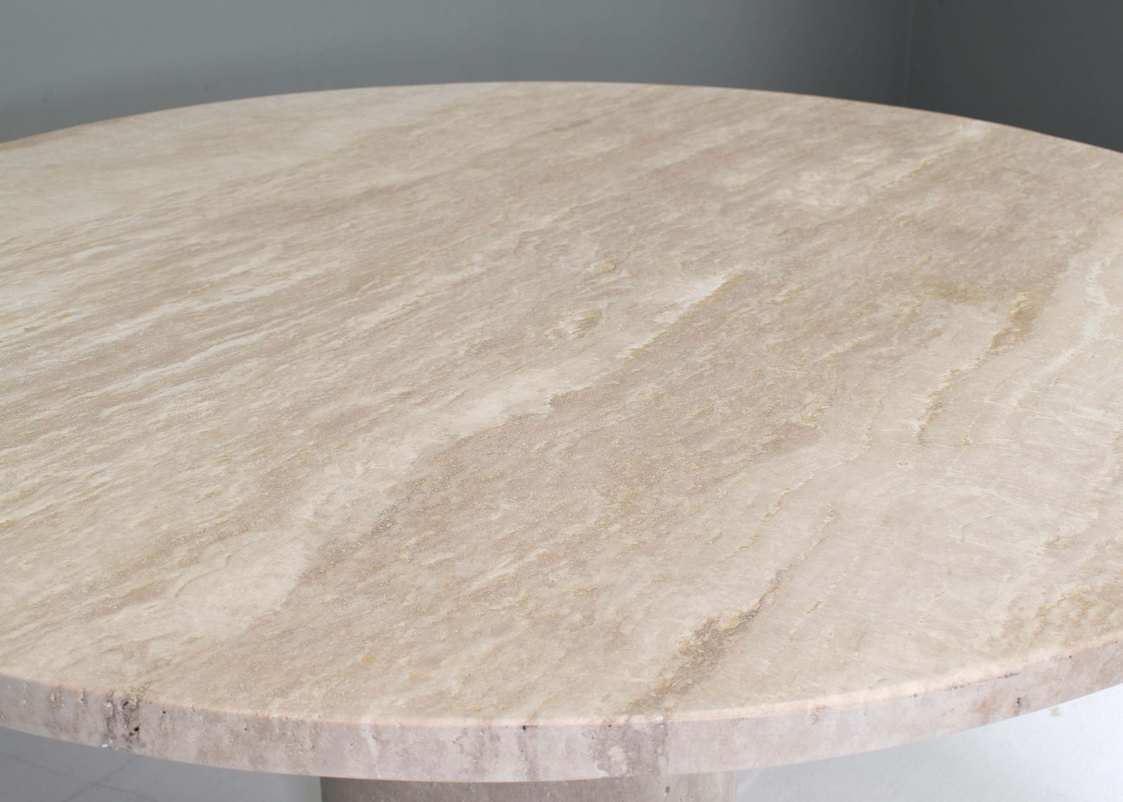 8382.0 Exquisite Round Travertine Dining Table In The Manor Of Up& Up photo
