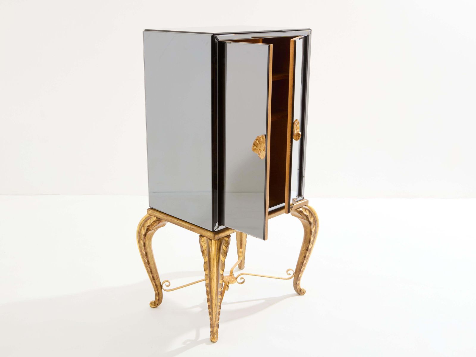 Maison Jansen Gilt Wood And Mirrored Bar Cabinet 1940 photo 18267.0