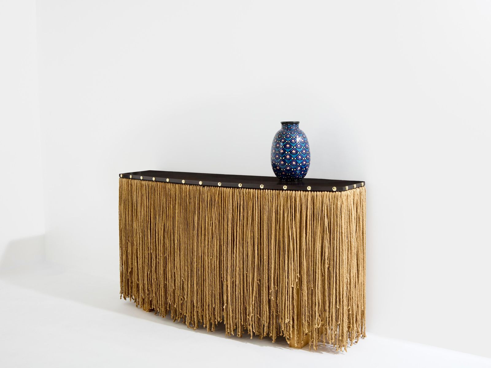 Console Sergio Ponzio IV en métal et cordes, années 1970 photo vintage