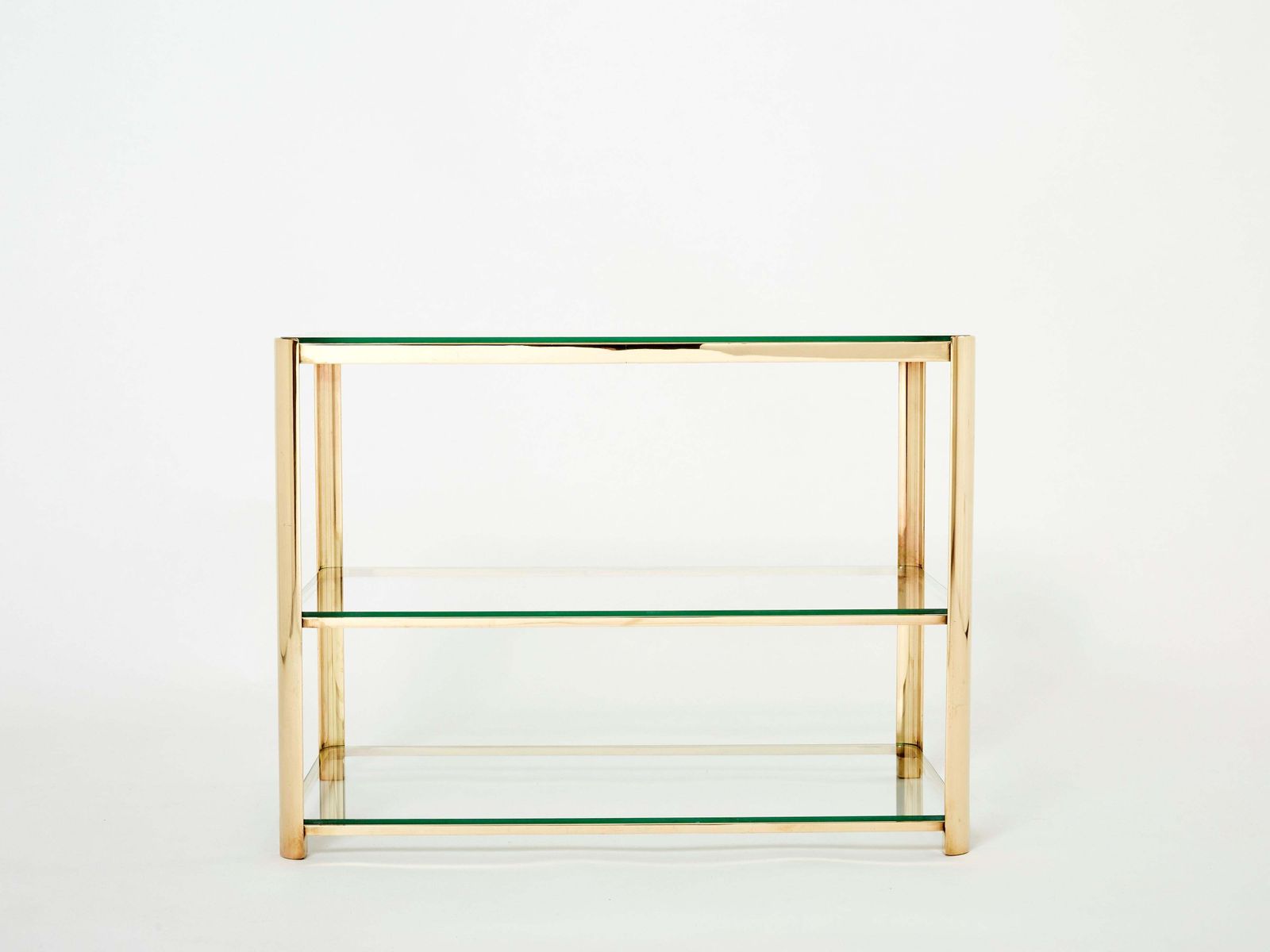 Mobilier Table d'appoint à trois niveaux en bronze, par Jacques Quinet pour Broncz, années 1960 photo