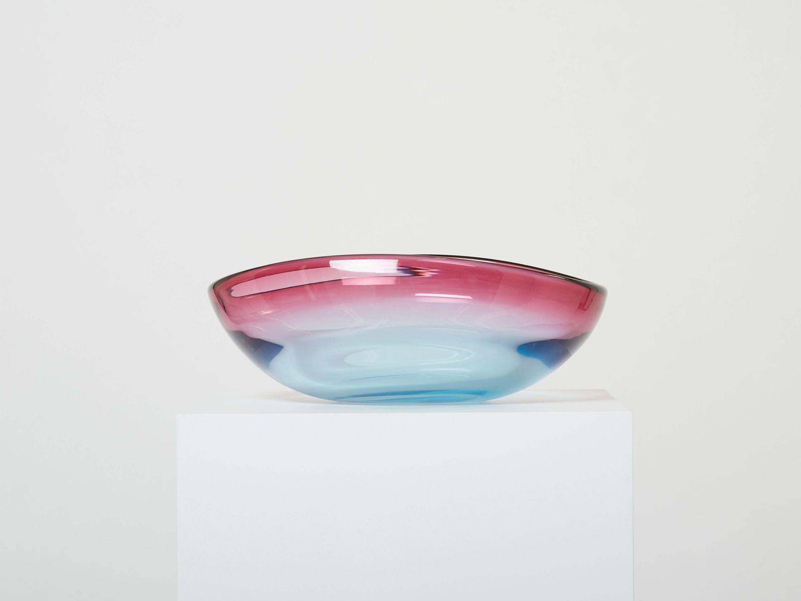 Coupe de centre de table Flavio Poli en verre de Murano pour Seguso, 1960 photo for sale