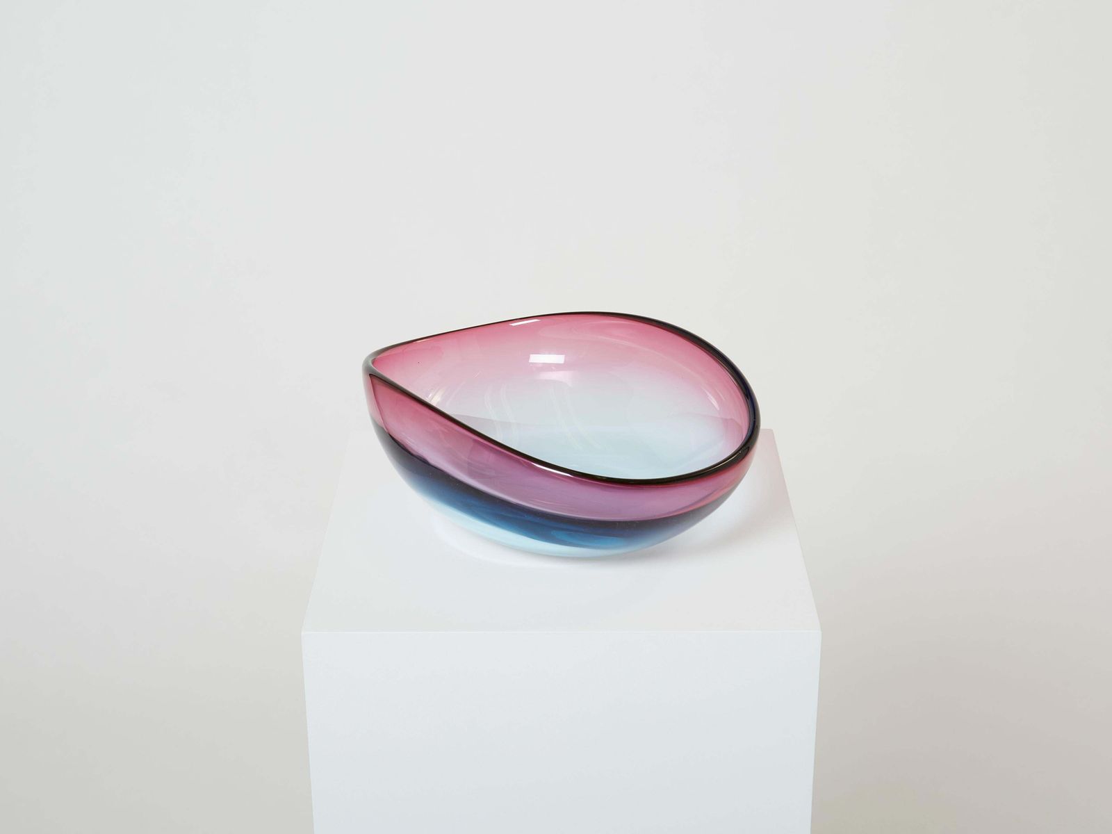 Flavio Poli Large Bowl Centerpiece Murano Glass For Seguso, 1960 photo vinterior