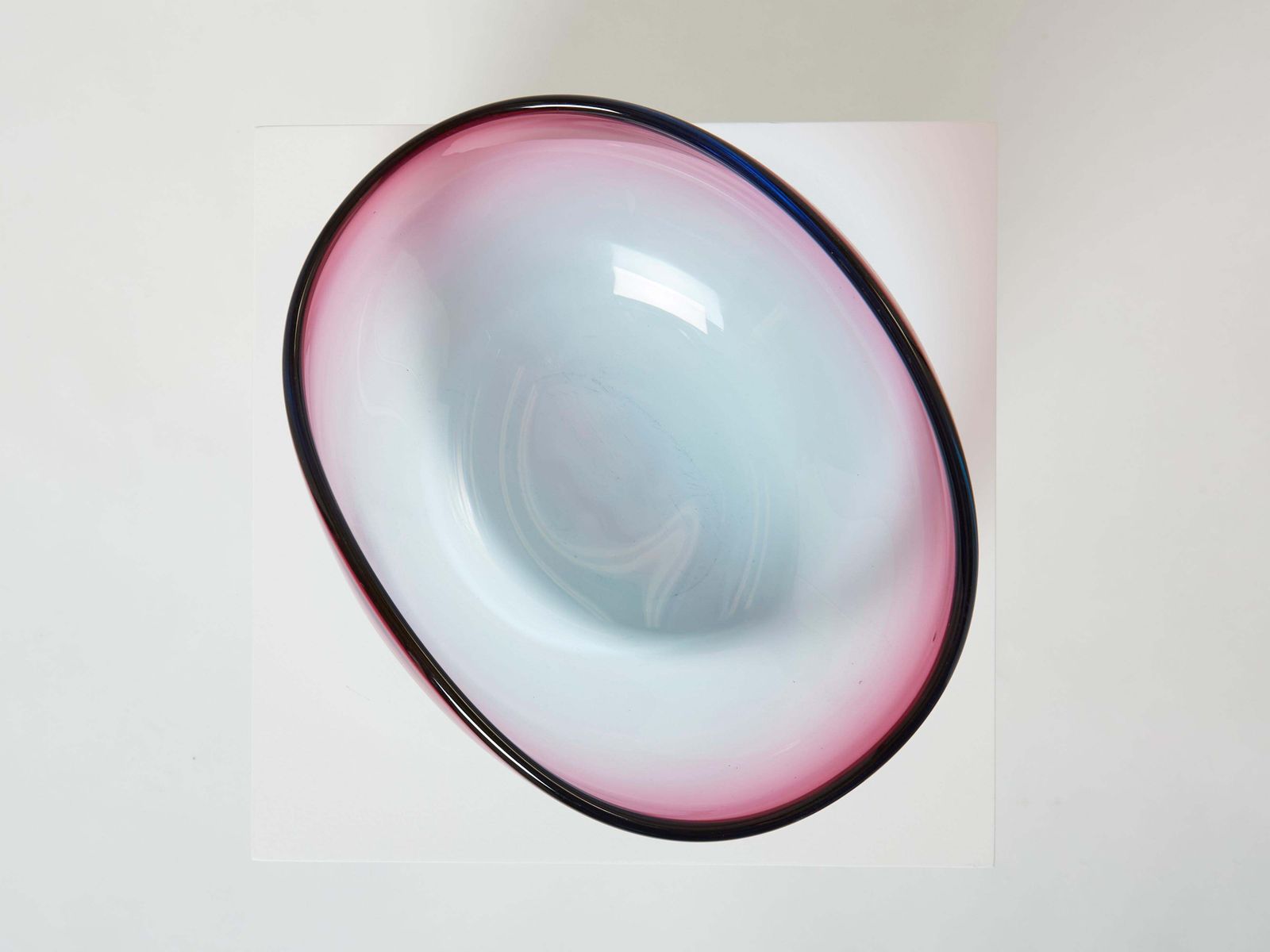 photo furniture Flavio Poli Large Bowl Centerpiece Murano Glass For Seguso, 1960