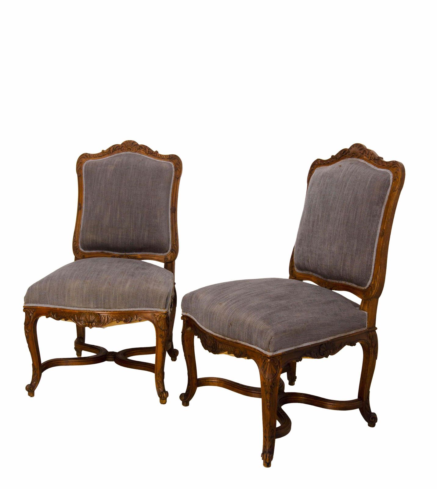 Pair Of Regency Chairs Or Fauteuils To Be Re Upholstered Midcentury photo for sale