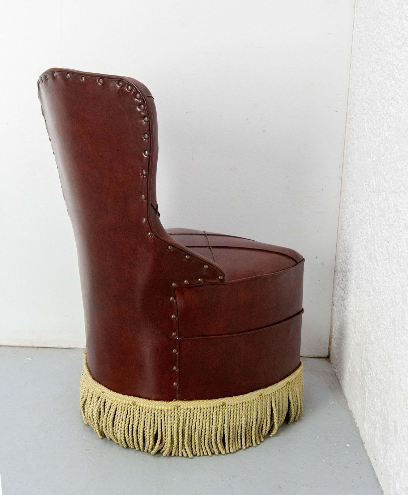 Vintage Chair Fauteuil Crapaud Toad Chair Napoleon III Style French Circa 1960 photo vinterior