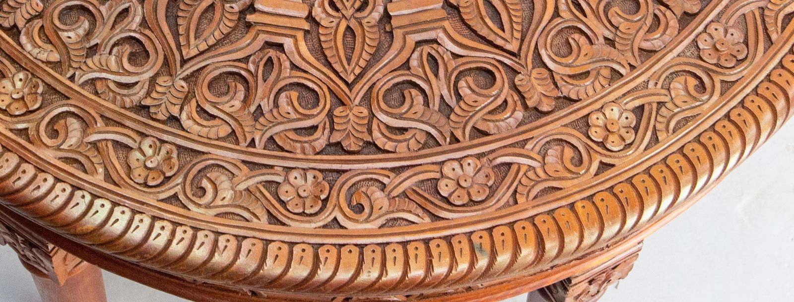 Moroccan Central Or Coffee Atlas Cedar Table Hand Carved 20th Mid Century photo buy
