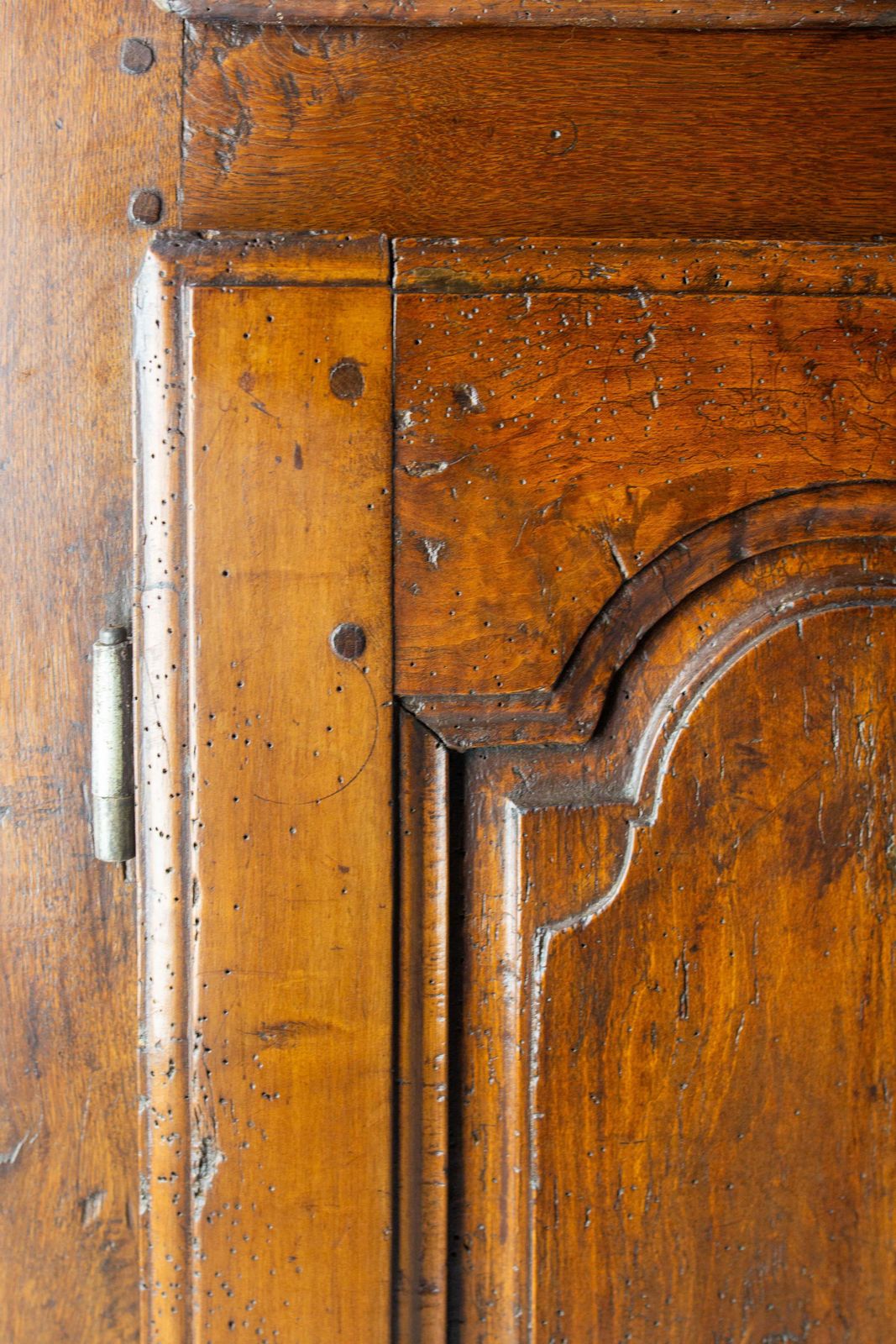 1980.0 French Antique Oak & Wrought Iron Buffet Country Style 18th Century photo
