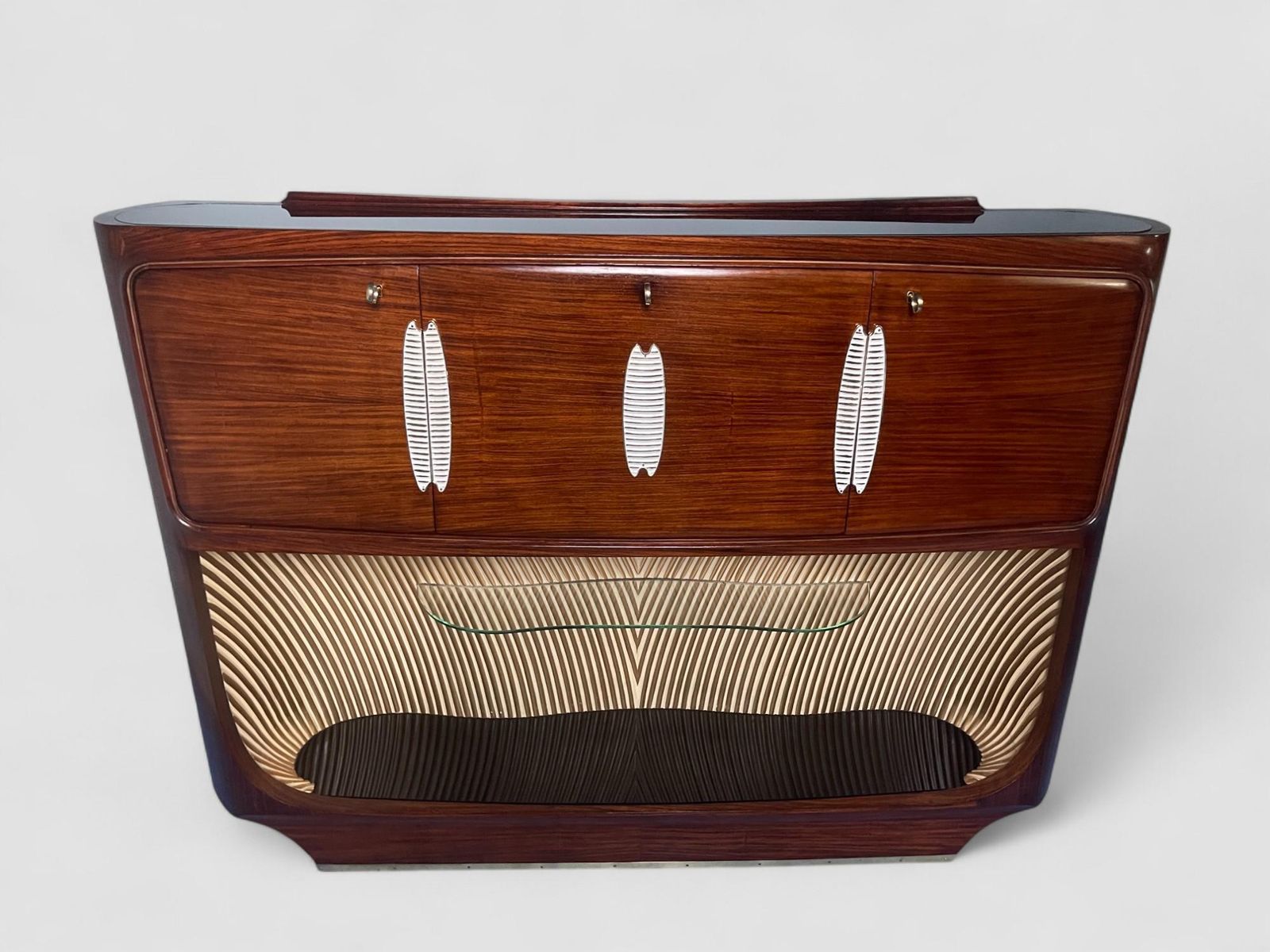 photo vintage Italian Mid Century Teak Sideboard Or Bar Cabinet Designed Vittorio Dassi, 1950s