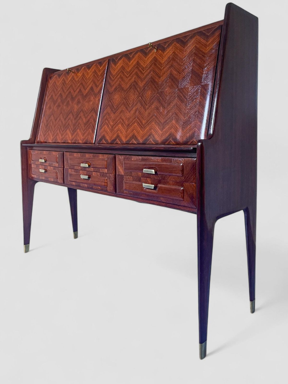 Italian Midcentury Sideboard Or Cabinet Bar Designed By Vittorio Dassi, 1950s photo for sale