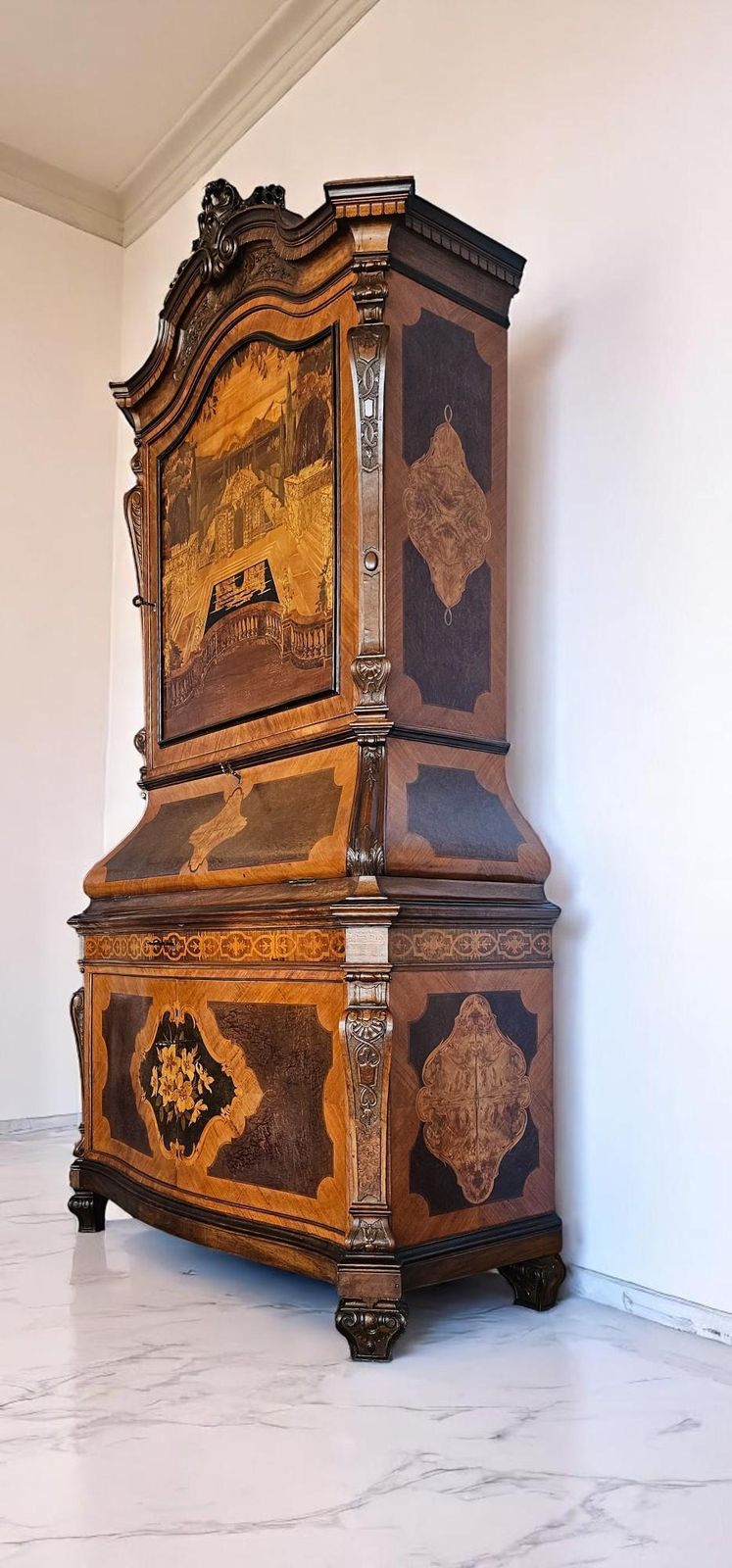 Italian Midcentury Sideboard Or Trumeau Inlaid By Pietro Ferrario, Italy 1946 photo 11265.0