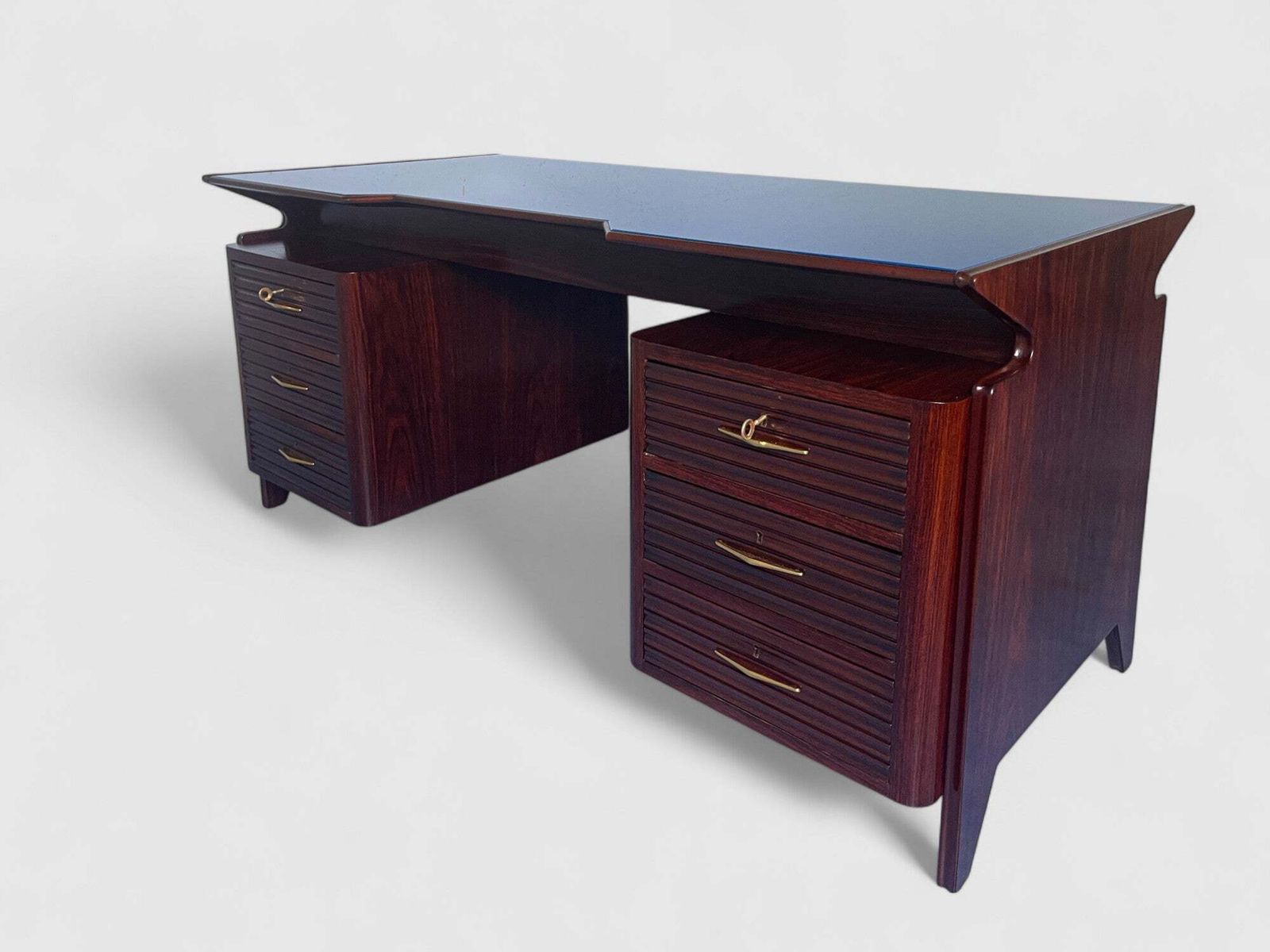 Italian Mid Century Executive Table Desk Attributed To Osvaldo Borsani ,  1950s