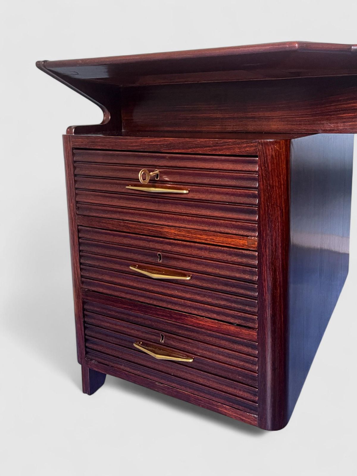 Italian Mid Century Executive Table Desk Attributed To Osvaldo Borsani ,  1950s photo 9910.0