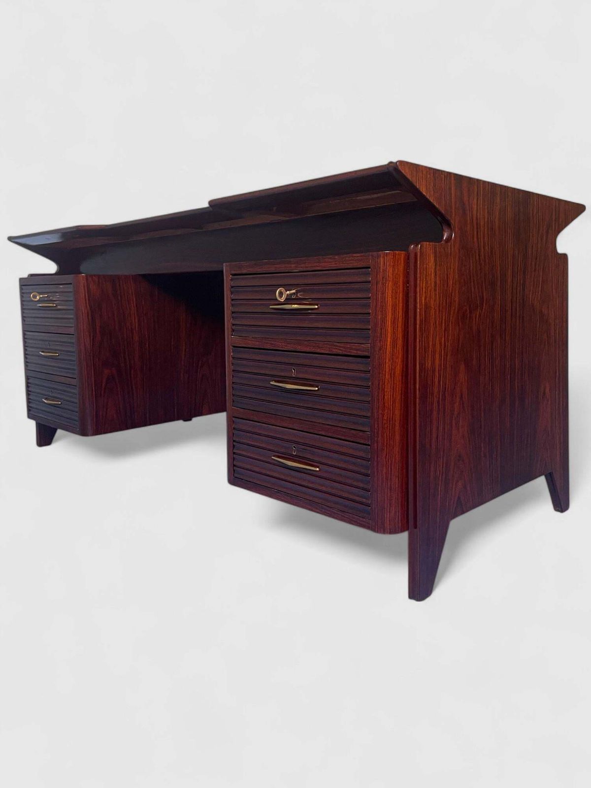 photo furniture Italian Mid Century Executive Table Desk Attributed To Osvaldo Borsani ,  1950s