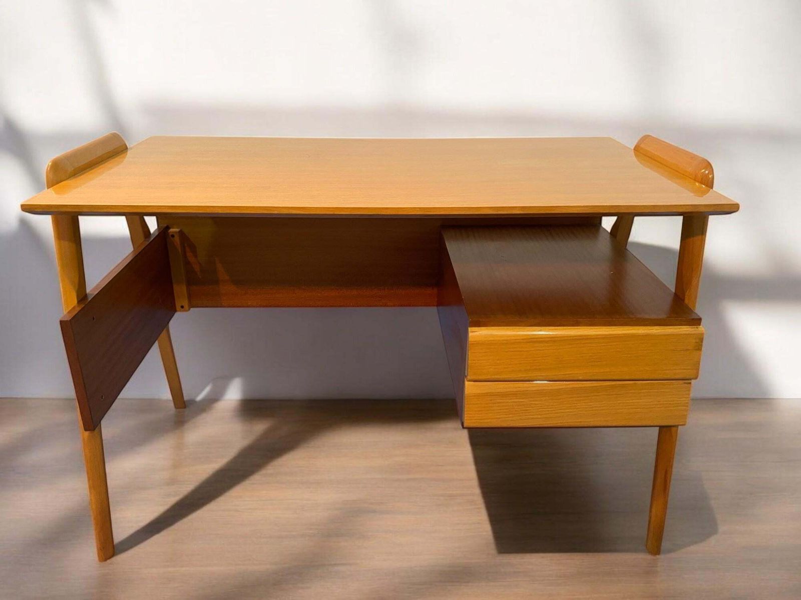Italian Mid Century Table Desk And Chair Designed By Vittorio Dassi In 1950s photo for sale
