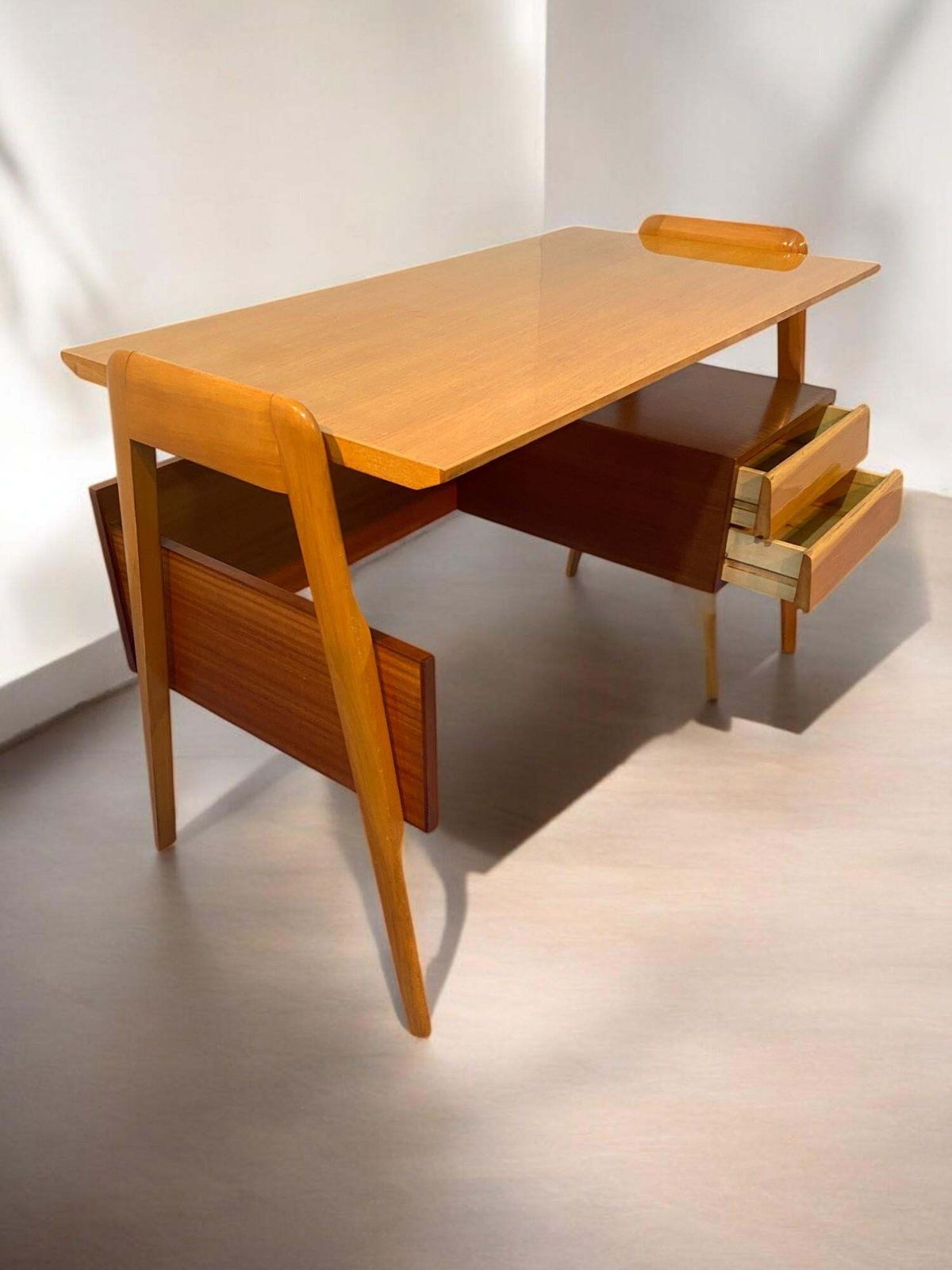 Furniture Italian Mid Century Table Desk And Chair Designed By Vittorio Dassi In 1950s photo