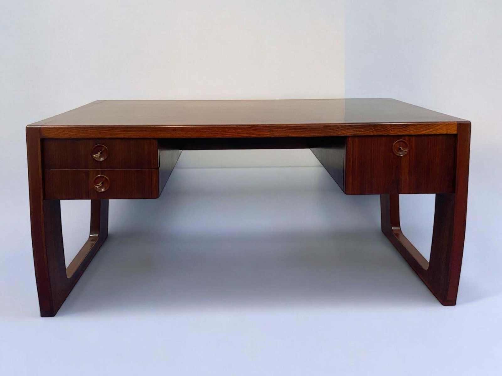 Italian Mid Century Executive Table Desk Designed By Paolo Buffa In 1950s photo for sale