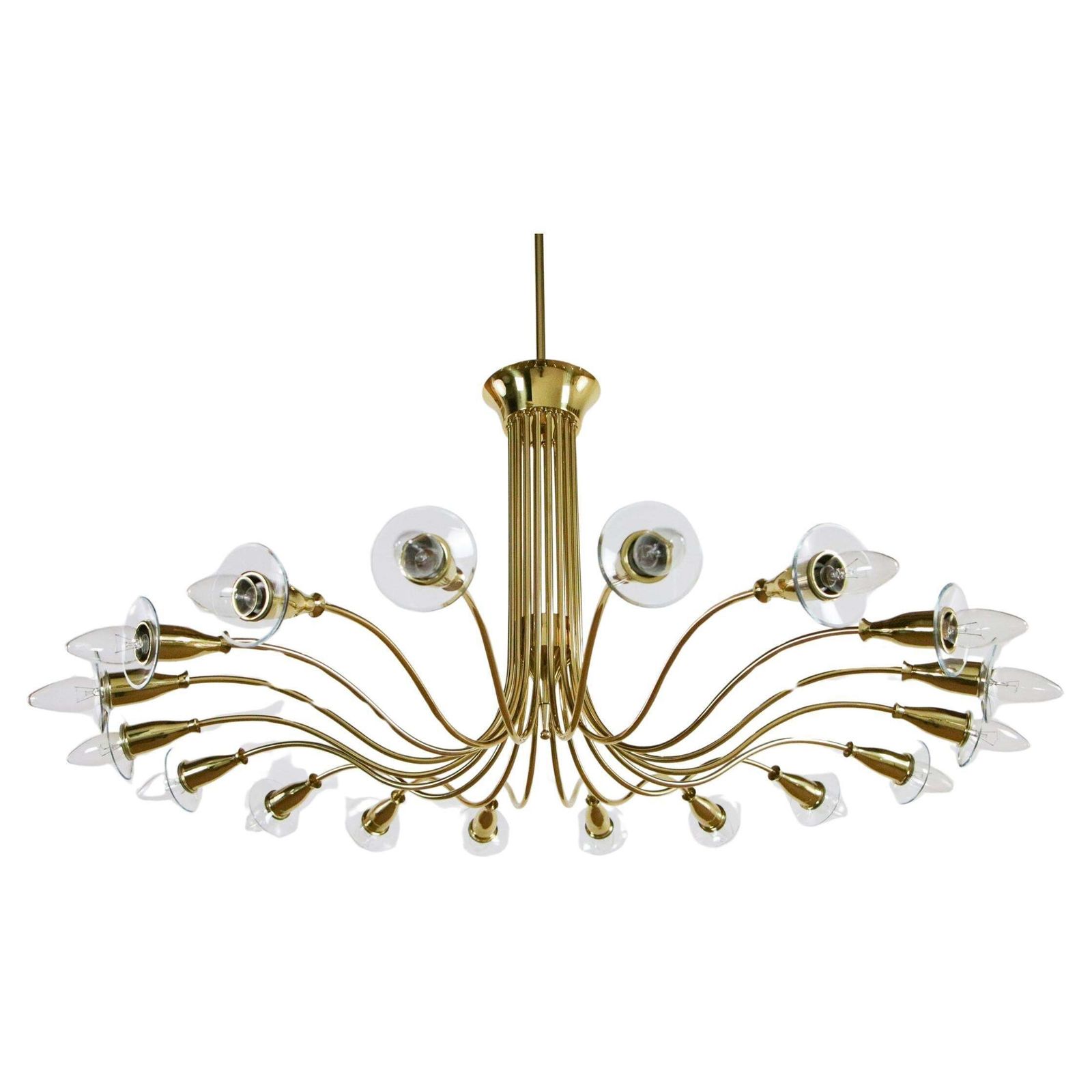 Italian Mid Century 18 Lights Chandelier By Angelo Lelii For Arredoluce