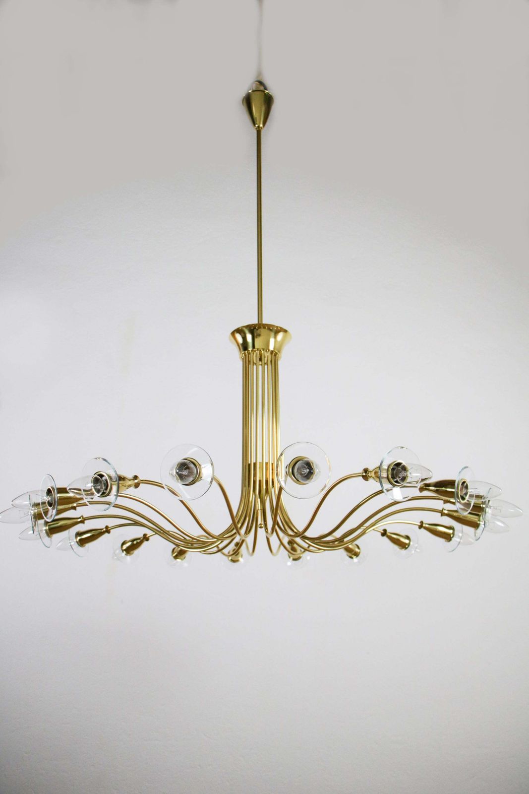 Italian Mid Century 18 Lights Chandelier By Angelo Lelii For Arredoluce photo vintage
