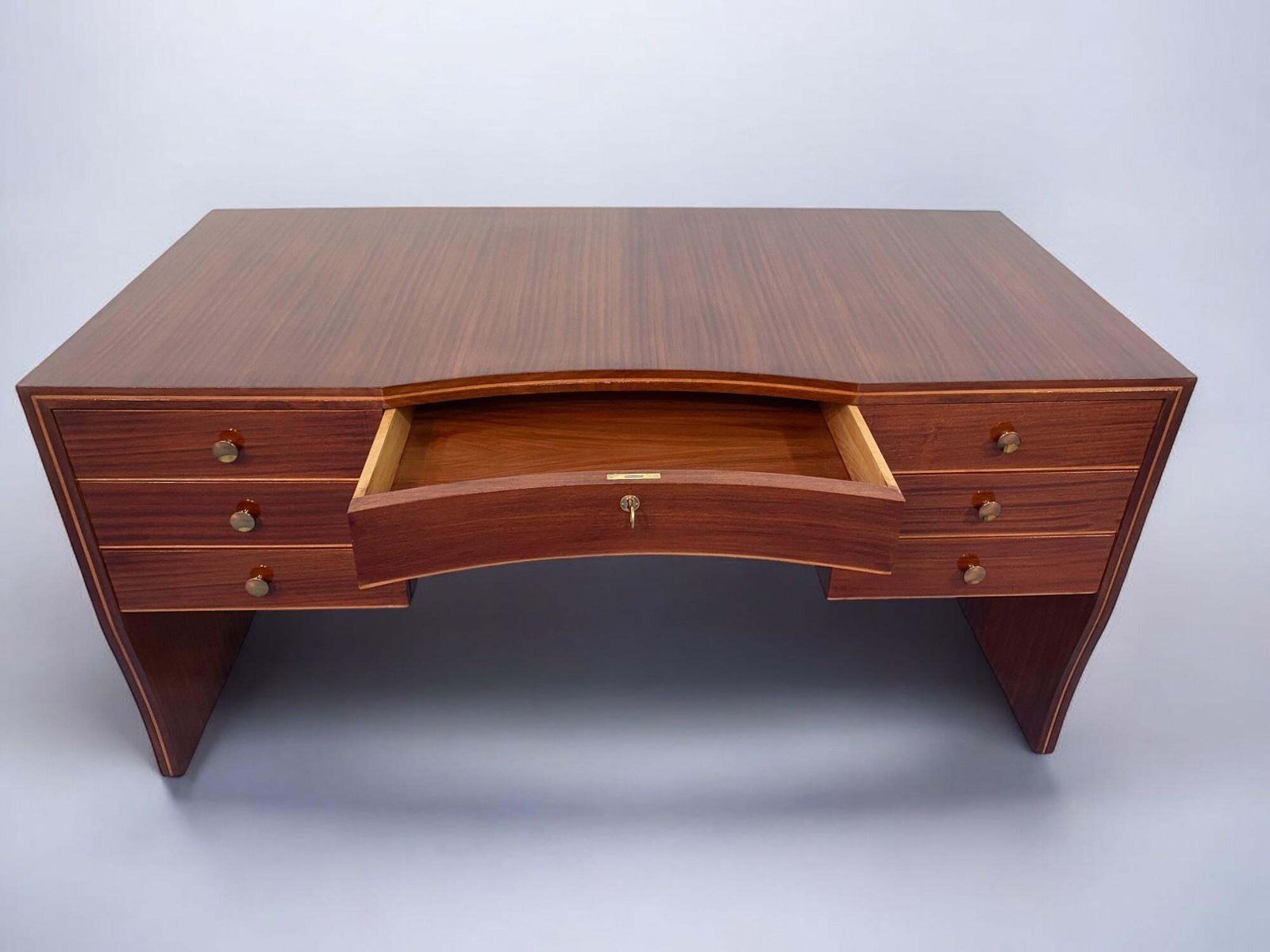 Furniture Italian Mid Century Executive Table Desk  Designed By Osvaldo Borsani, 1940 photo