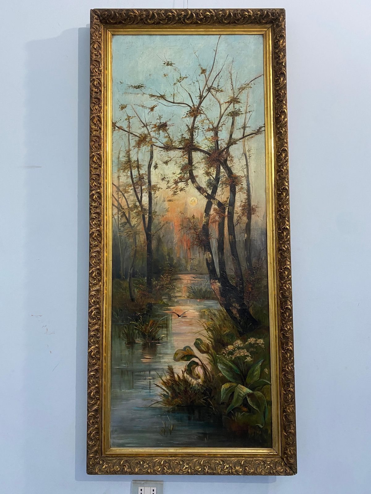 photo furniture Antica Coppia Di Dipinti A Olio "Paesaggio"Firmati , Germania, Jugendstil, 1901