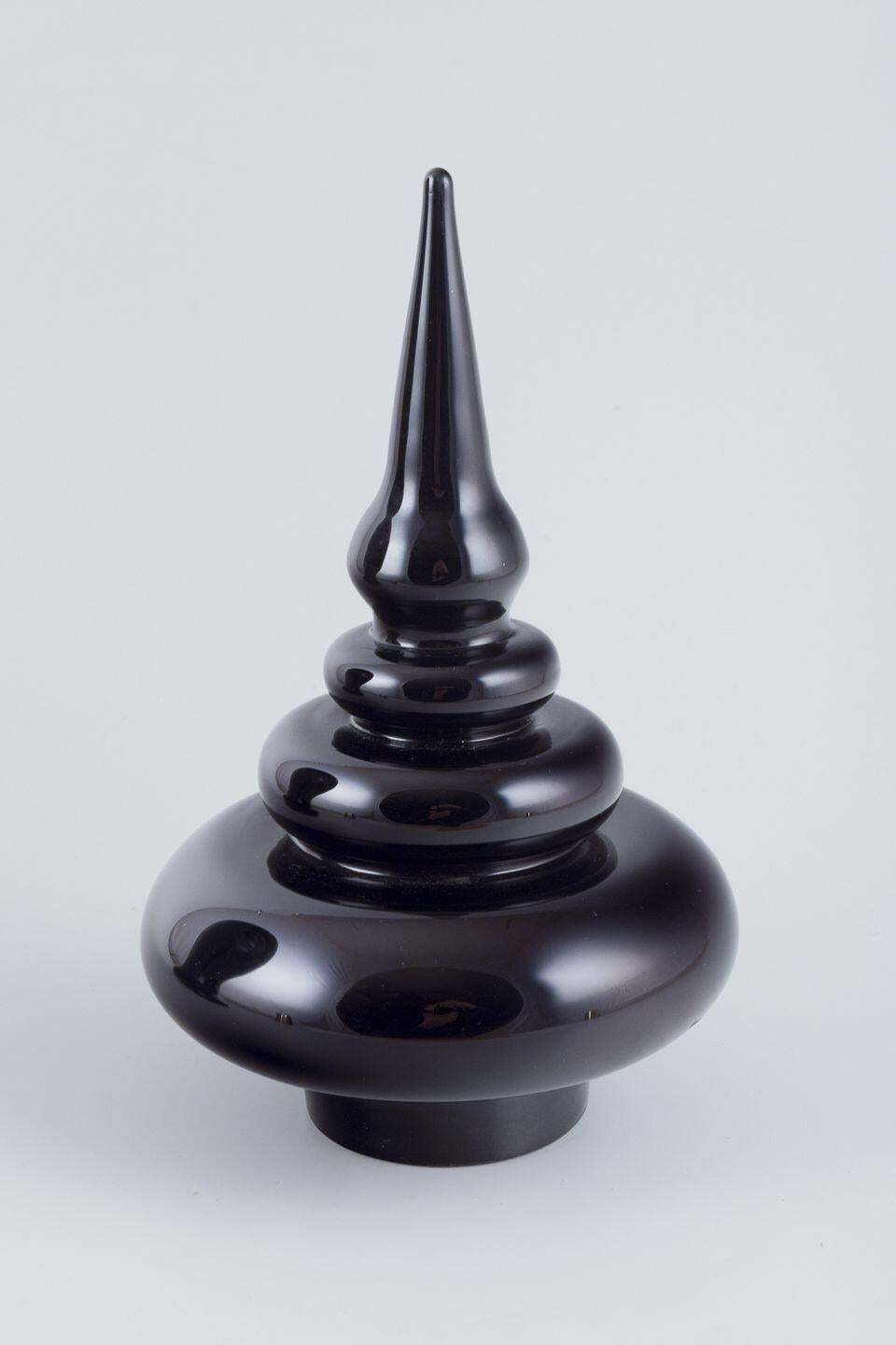 photo furniture Roberto Cavalli For Murano. Floor Vase Made Of Black Art Glass. 21st C.