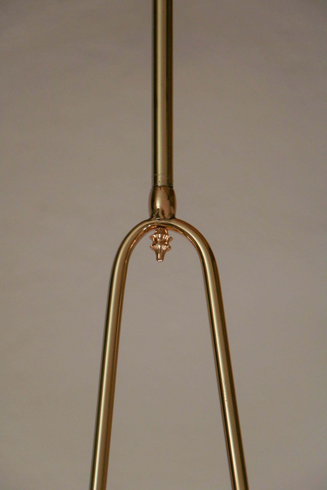 Italian Midcentury Gold And Ivory Color Eight Lights Chandelier, 1950s photo 1800.0