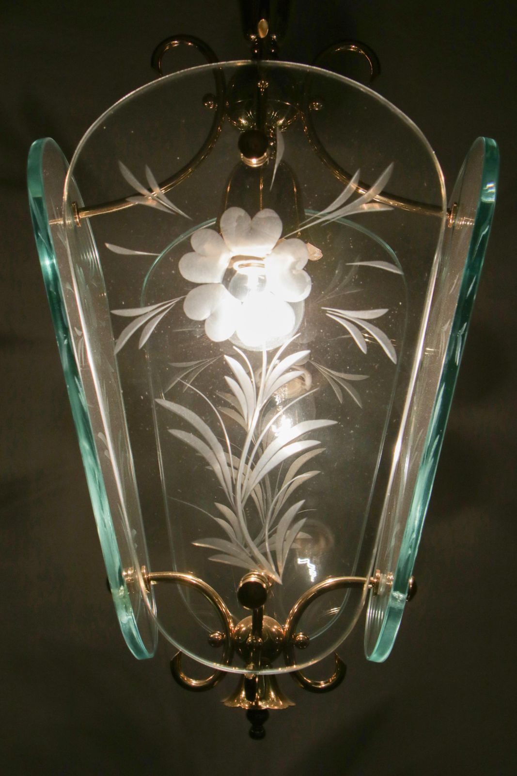 photo buy Italian Mid Century Lantern Or Pendant Lamp Attributed To Luigi Brusotti, 1940s
