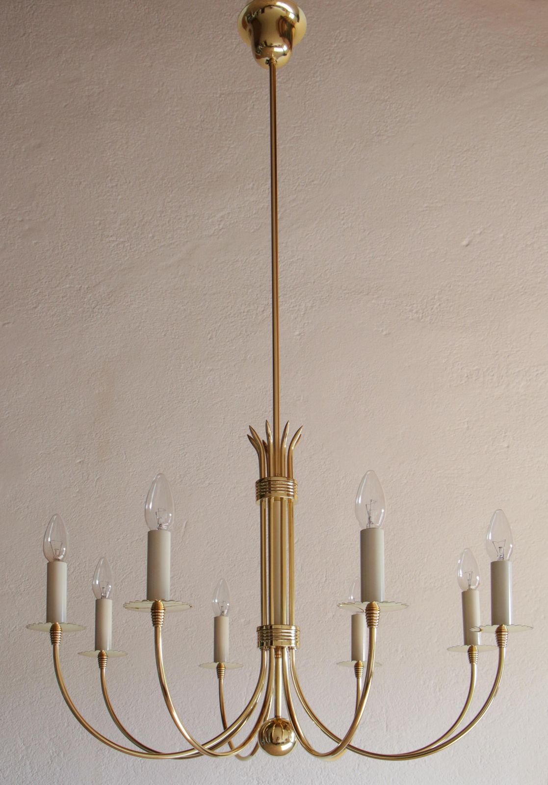 Italian Mid Century Chandelier Attributed To Guglielmo Ulrich, 1945s photo for sale