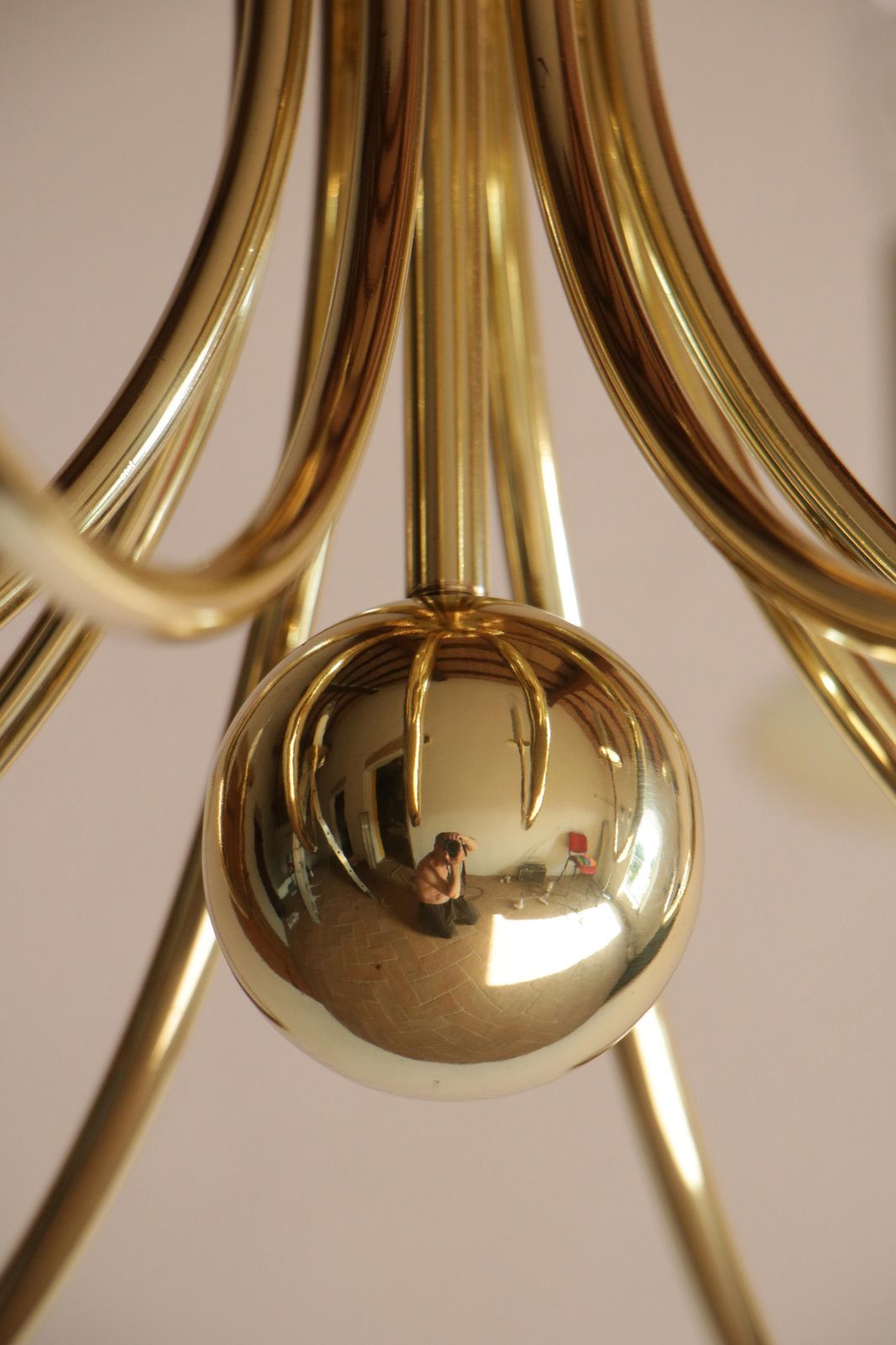 Italian Mid Century Chandelier Attributed To Guglielmo Ulrich, 1945s photo vinterior
