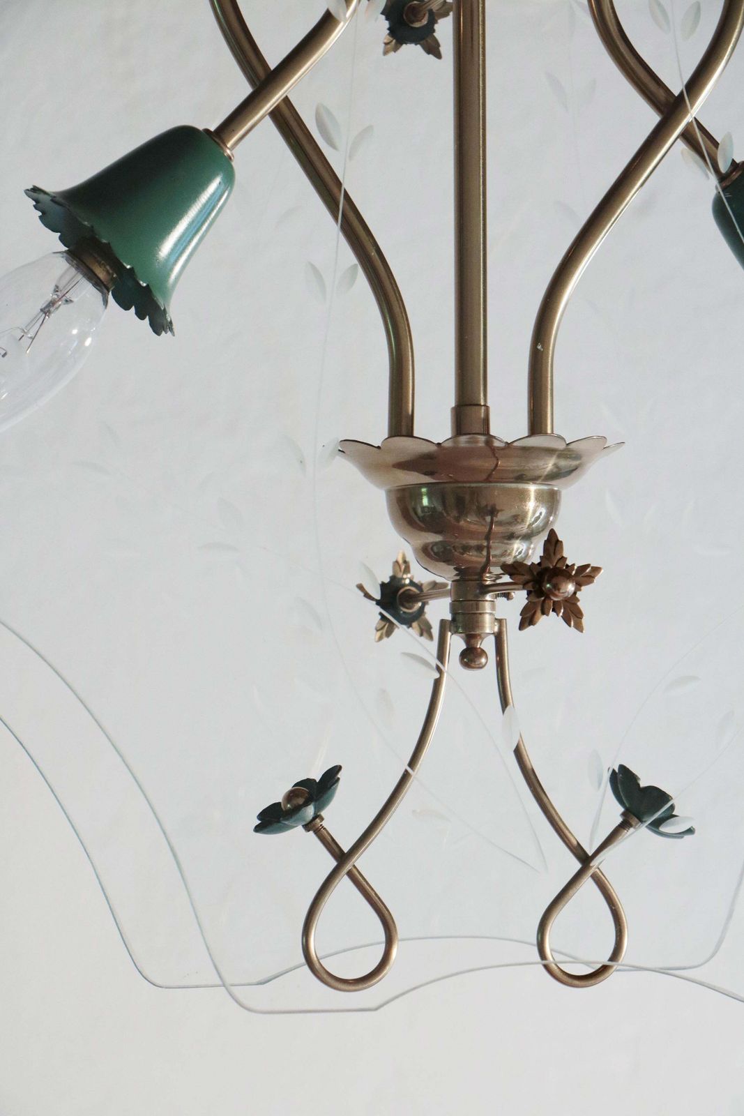 Italian Mid Century Chandelier By Pietro Chiesa For Fontana Arte, 1940s photo 1700.0